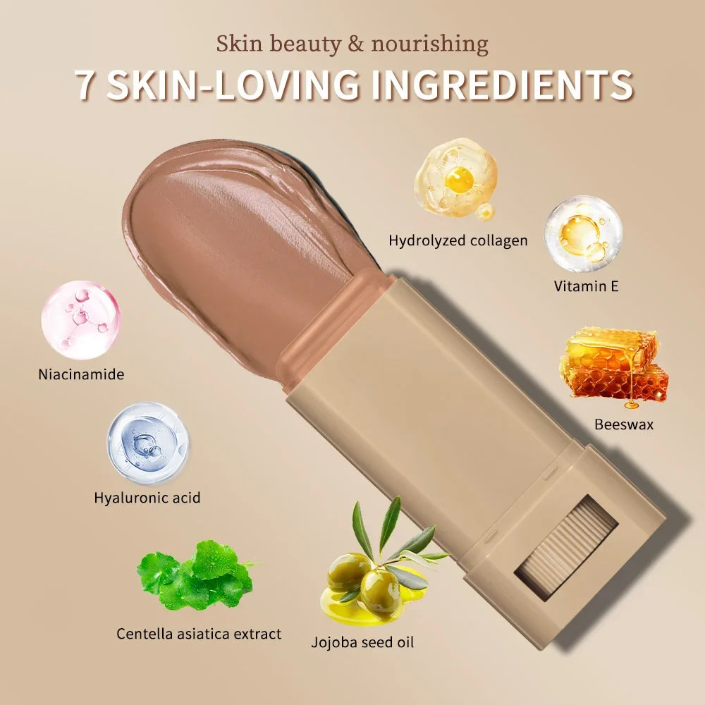 Skin Tint Stick Waterproof Nourishing Solid Tinted Serum Foundation Skin Tint Balm Face Tinted Face Contour Stick Makeup-1